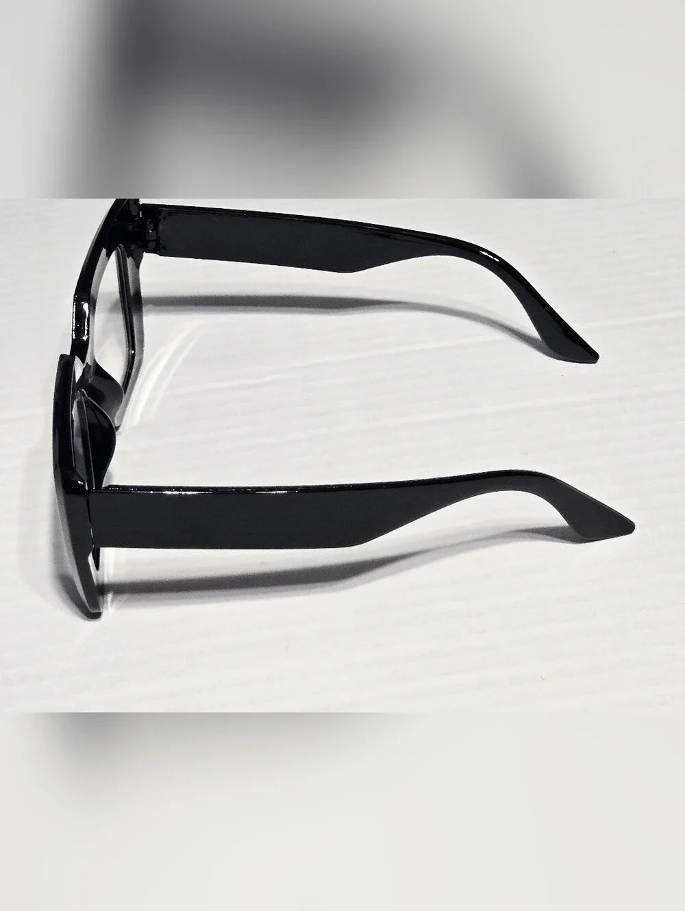 Oversized Square Blue Light Glasses Black Fashion Eyeglass Frames Clear Lens